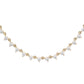 14kt gold three prong diamond choker necklace
