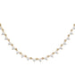 14kt gold three prong diamond choker necklace