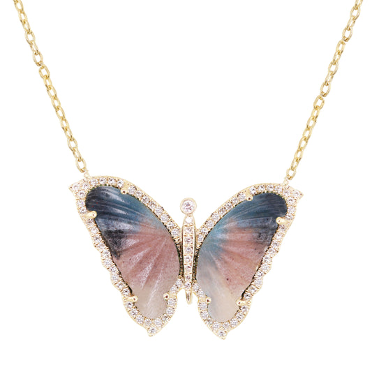 Shrink Plastic Butterfly Necklace by Johanna Love