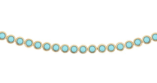 14kt gold turquoise bezel bracelet - Luna Skye