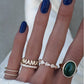 14kt gold and diamond mama chain ring - Luna Skye